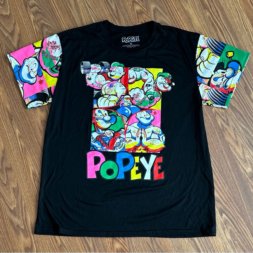 Popeye Black Graphic T-Shirt for Men
